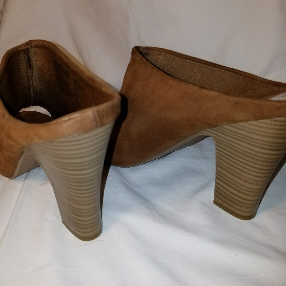 American Eagle Open Toe Boot Size 9.5 Brown Suede - Picture 2 of 8